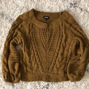 Express chunky balloon sleeve sweater